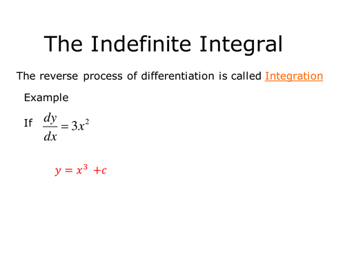 The indefinite integral