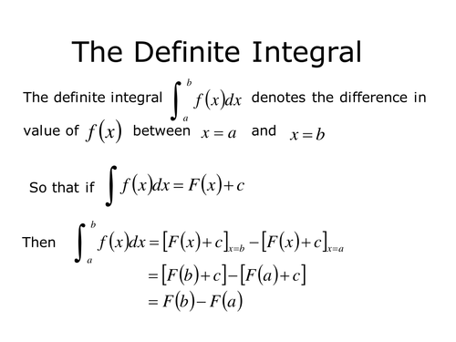 The Definite integral