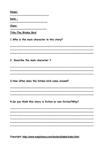 Reading comprehension practice