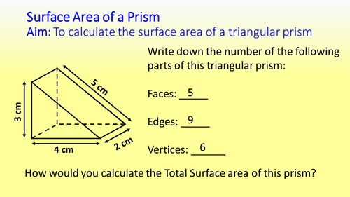 triangular prism surface area worksheet