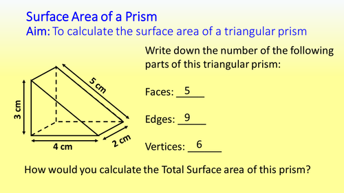 surface area of a triangular prism formula for kids