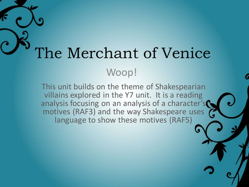 Merchant of Venice Complete SOW for KS3