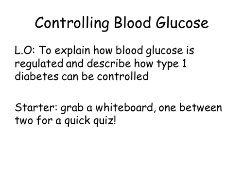 SB7e Control of blood glucose NEW GCSE EDEXCEL (9-1)