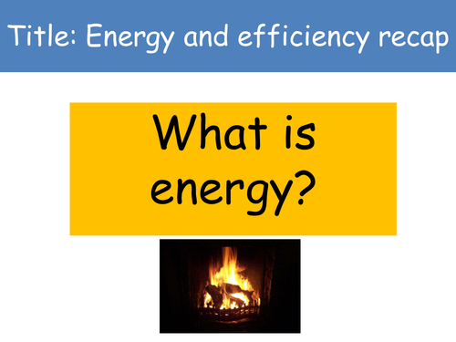 Level 3 2016 AQA New Applied Science Unit 1 Physics- All lessons on energy and efficiency
