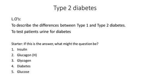 SB7f Type 2 diabetes NEW GCSE EDEXCEL (9-1)