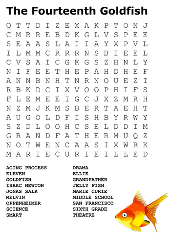 The Fourteenth Goldfish Word Search