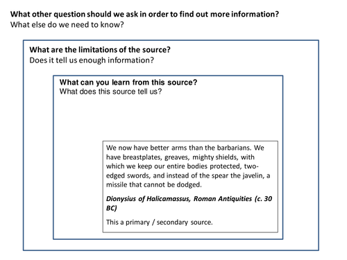 The Roman Army Source Analysis Activity