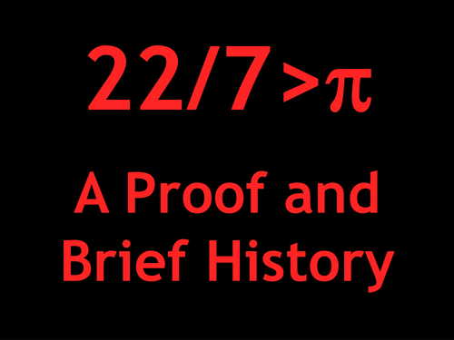 22/7>π  proof using integration