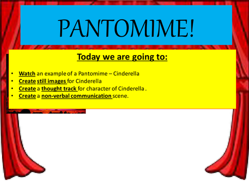 KS3 Drama (SEN Differentiated) Pantomime - Lesson 6