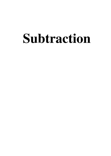 The Arithmetic Repairer Part 3 Subtraction worksheets