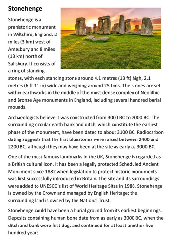 Stonehenge Handout