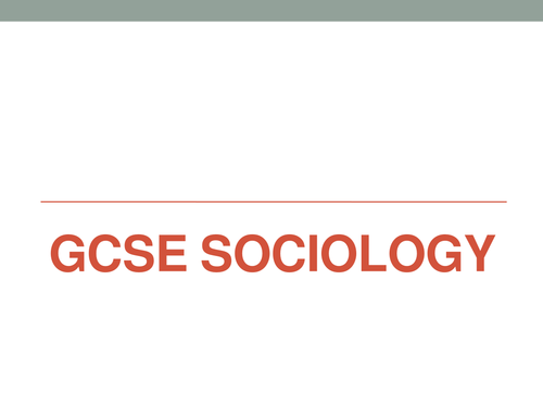 Introduction to GCSE sociology lessons