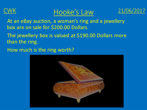 GCSE Physics - Hooke's Law lesson plan, presentation and practical worksheet