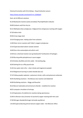 Chemical Curiosities with Chris Bishop