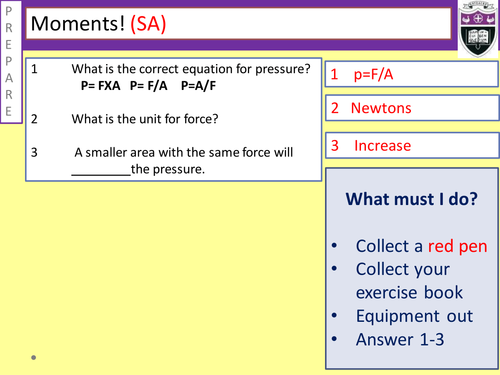 Moments | Teaching Resources