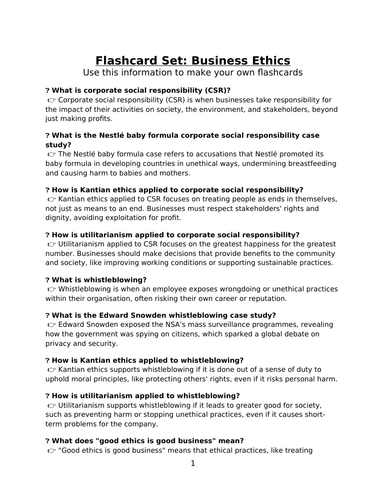 NEW OCR AS ETHICS BUSINESS ETHICS 2016 ONWARDS