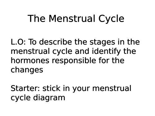 SB7c and SB7d NEW GCSE EDEXCEL (9-1) The Menstrual Cycle/Hormones and the Menstrual Cycle