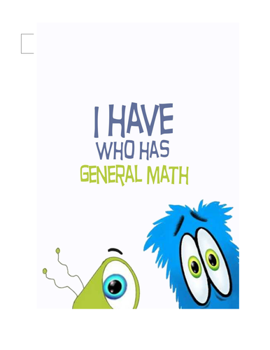 I have who has general math