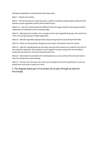 Prokaryotic cells and adaptations. A Level Biology, AQA 7401/7402