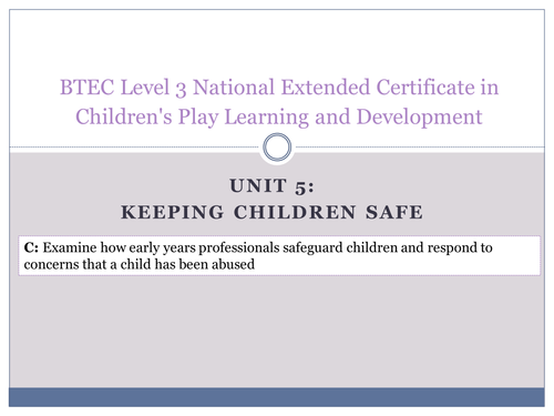 BTEC National CPLD Unit 5 2016 Spec