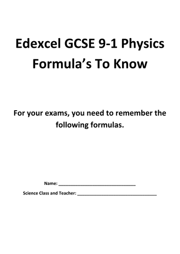 Formula triangles for physics. Edexcel Science 9-1 2016 | Teaching Resources