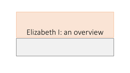 Elizabeth I: an introduction
