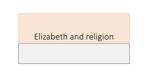 Elizabeth and Religion