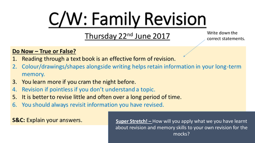 WJEC Family Essay Questions Revision