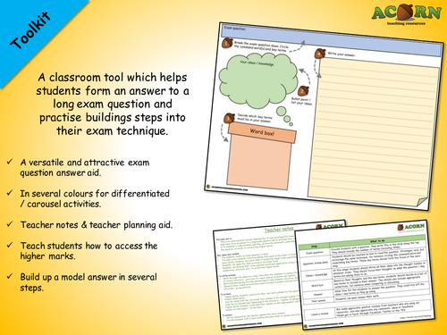 Exam question technique sheet