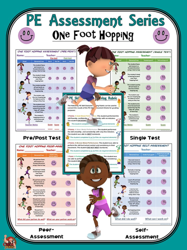 PE Assessment Series: One Foot Hopping- 4 Versions
