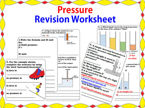Pressure- Revision Worksheet