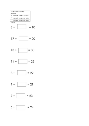 missing-number-problems-year-1-teaching-resources