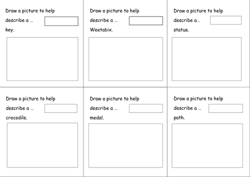 Nouns needing adjectives.