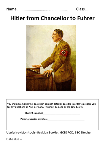 AQA Edexcel Nazi Germany Revision Workbook
