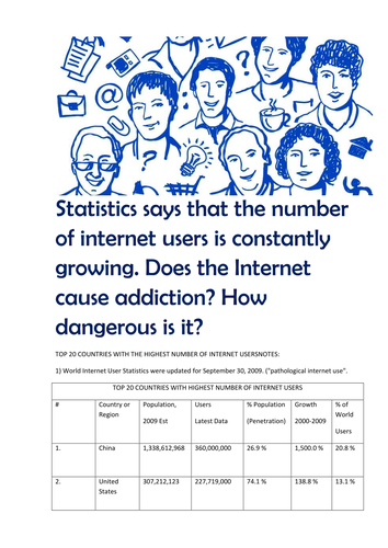 Statistics says that the number of internet users is constantly growing