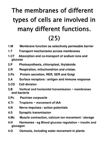 How to answer 25 mark questions in biology image
