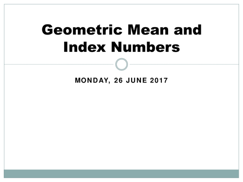 fisher's index number is a geometric mean of