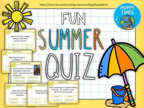 FUN End of Year Summer Quiz