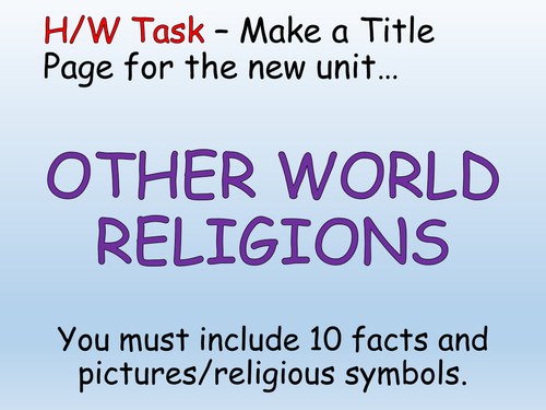 Six Major World Religions