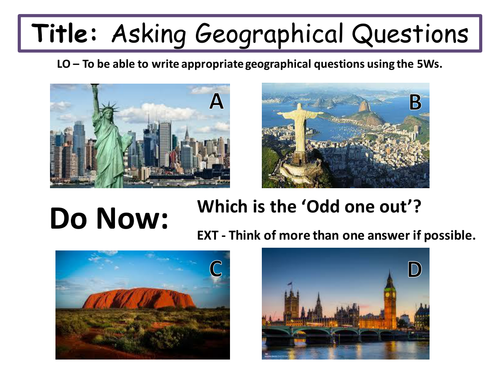 Asking Geographical Questions