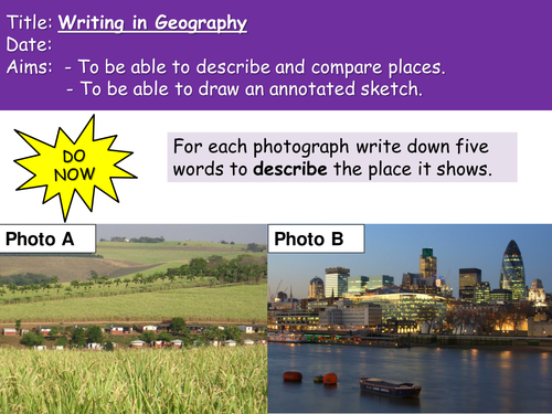 Geographical Writing and Drawing