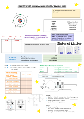 Revision challenge - AQA (9-1) - C3: Structure and Bonding (inc. Nanoparticles)