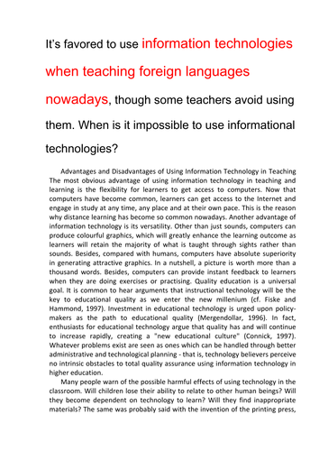 Using of information technologies in teaching foreign languages nowadays