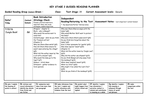 Guided Reading Questions for ORT Classics Stage 14-15