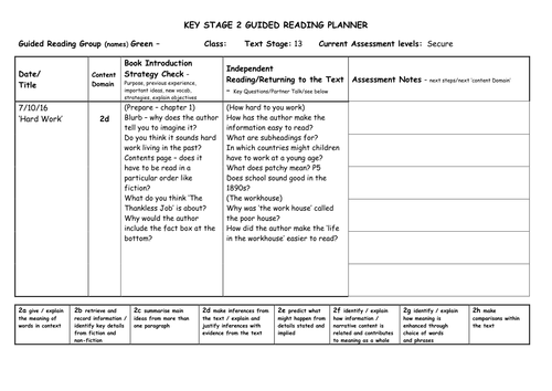 Guided Reading Questions for ORT Non-fiction Stage 13-16
