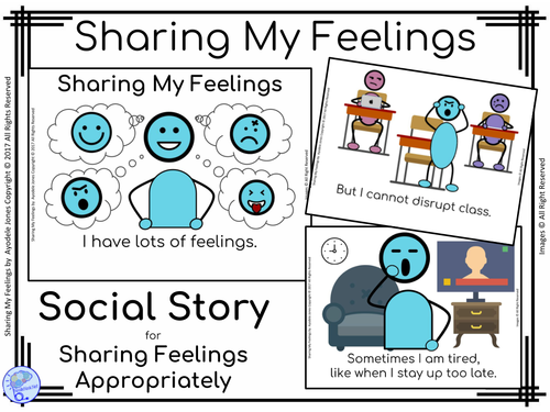Sharing My Feelings- A Social Story for Behavior in Autism Units & Life Skills