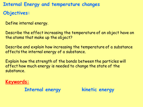 New AQA P3.3 (New Physics GCSE spec 4.3 - exams 2018) - Internal Energy, temperature change and SHC.