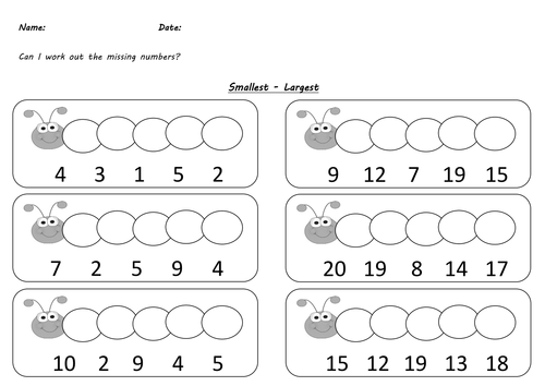 year 1 caterpillar number sequencing differentiated worksheets teaching resources