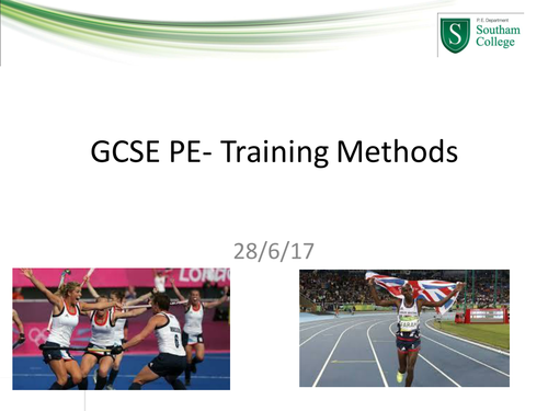 Edexcel GCSE PE 2016 9-1 Methods of Training