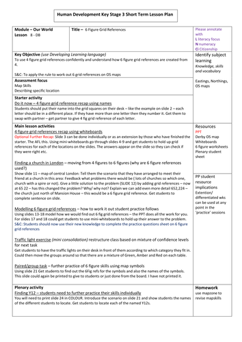 KS3 unit - MAP SKILLS - L8 - 6 figure grid references | Teaching Resources